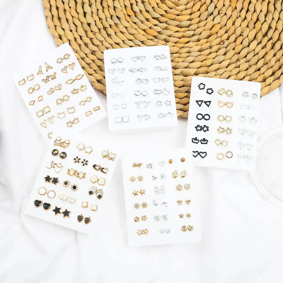 Acrylic Crystal Stud Earrings Set for Fashionable Women