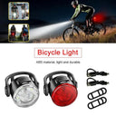 Waterproof Mini Bike Lamp Front Light White Taillight Red
