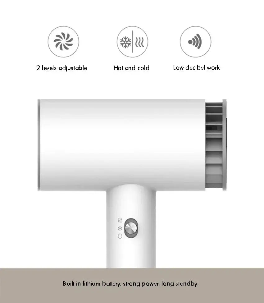 Rechargeable Cordless Hair Dryer Hot Cold Wind Design