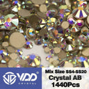 Crystal Gold Flatback Rhinestones for DIY Nail Art Sparkling