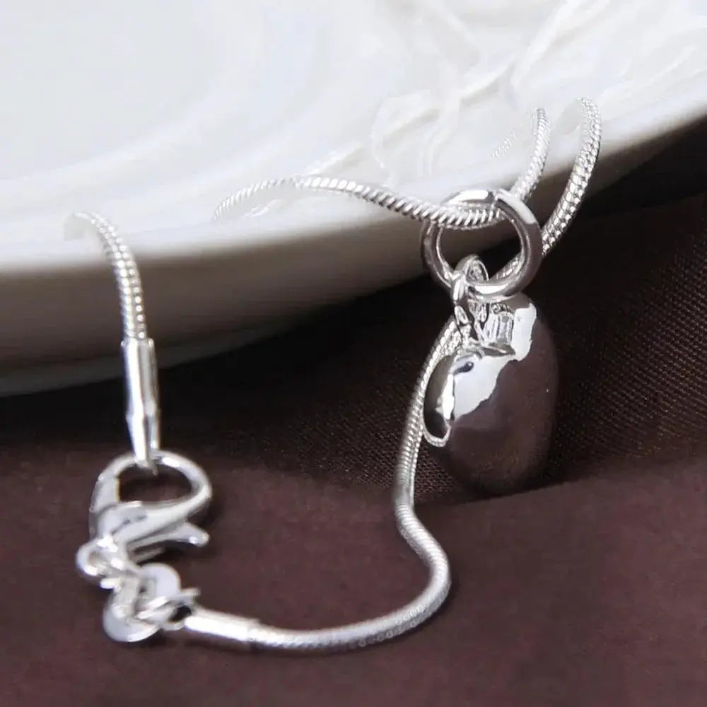 Sterling Silver Heart Pendant Necklace For Women Jewelry