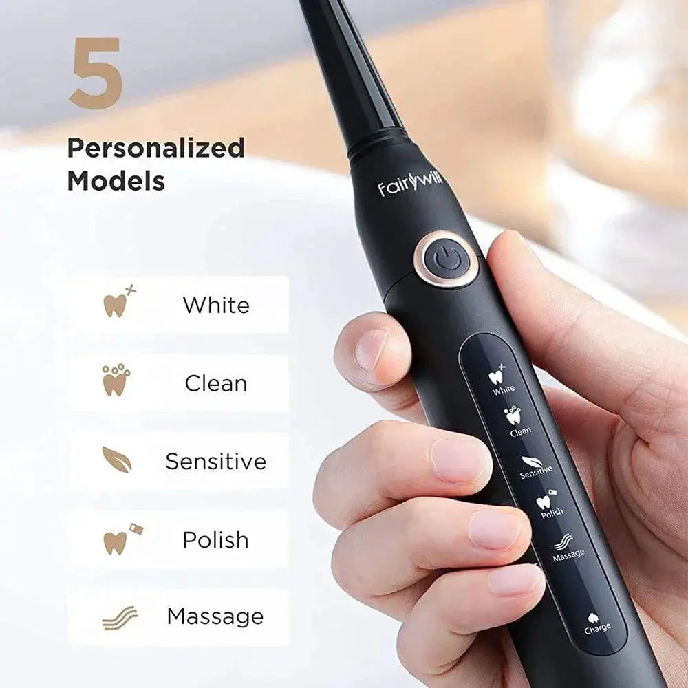 Fairywill FW507 Sonic Toothbrush Set 5 Modes 10 Heads