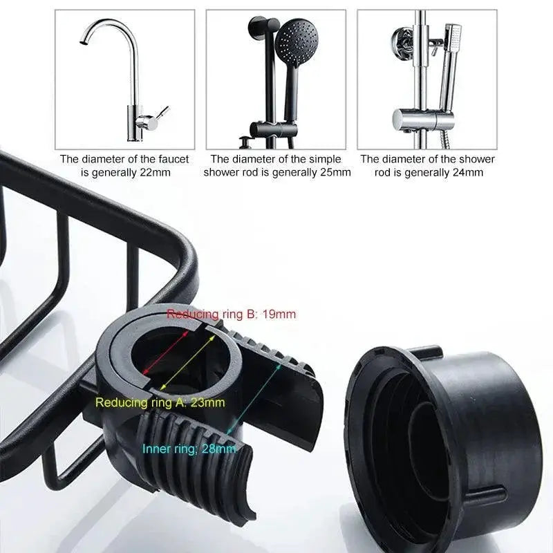 Aluminum Shower Caddy Bathroom Organizer for Durable Storage
