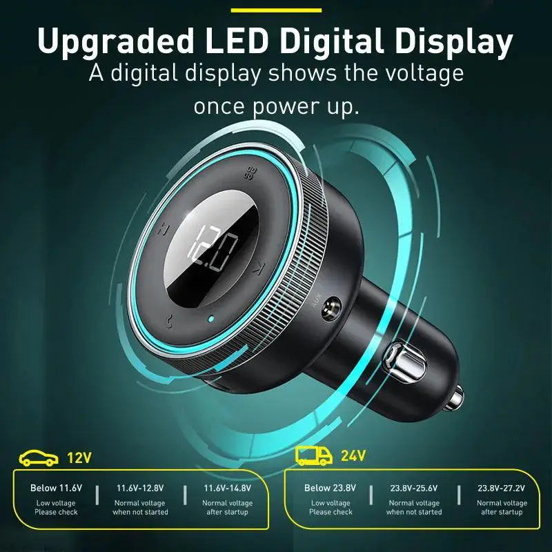 Baseus Bluetooth FM Car Transmitter And Hands Free Charger