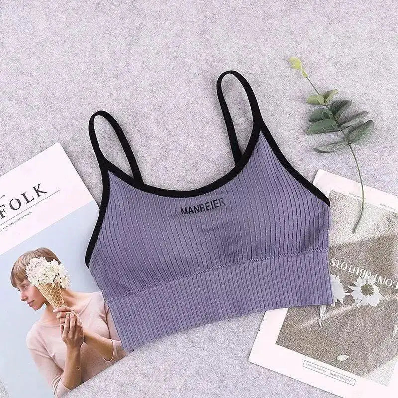 Cotton Sports Bra Crop Top For Gym And Fashion Activewear