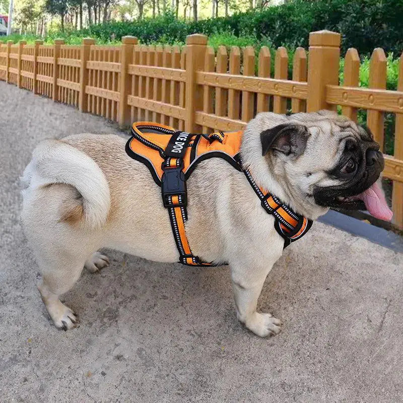Adjustable Reflective Dog Harness Vest With Leash For Dogs