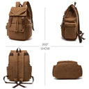 Vintage Canvas Backpack 20L Anti Theft
