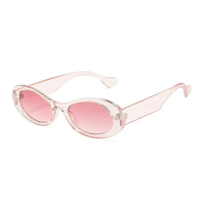 Unisex Vintage Leopard Oval Sunglasses UV400 Protection