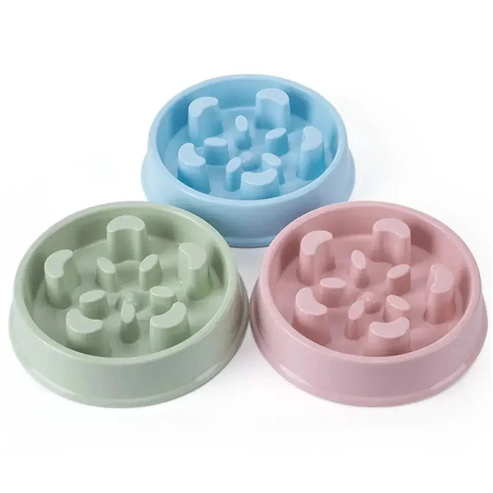 Slow Feeder Dog Bowl Durable Plastic Non Slip Pet Bowl