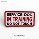Therapy Dog Badges Hook Loop Patches for Vests Harnesses