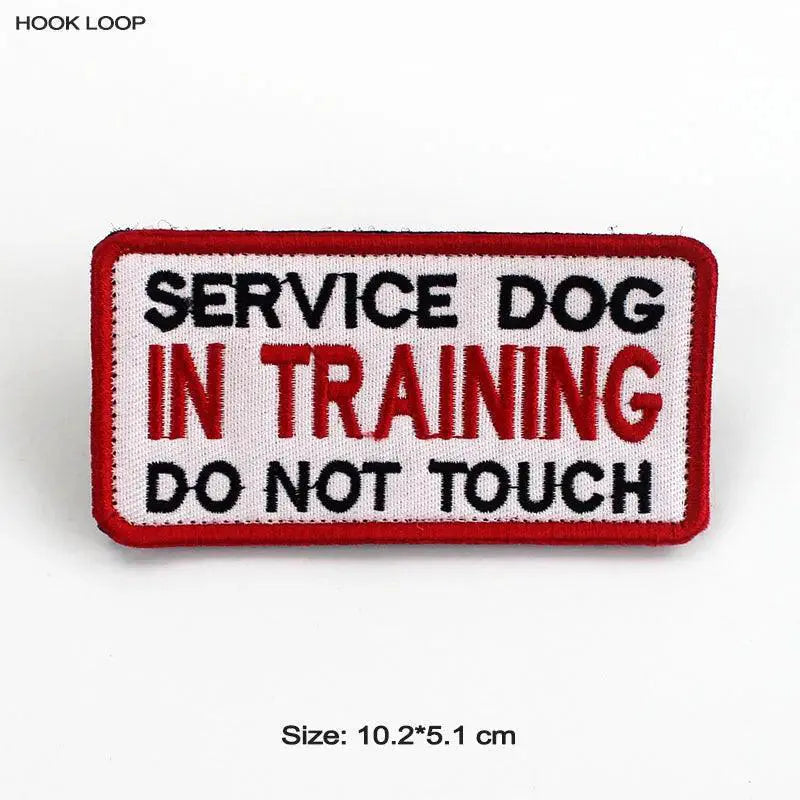 Therapy Dog Badges Hook Loop Patches For Vests Harnesses
