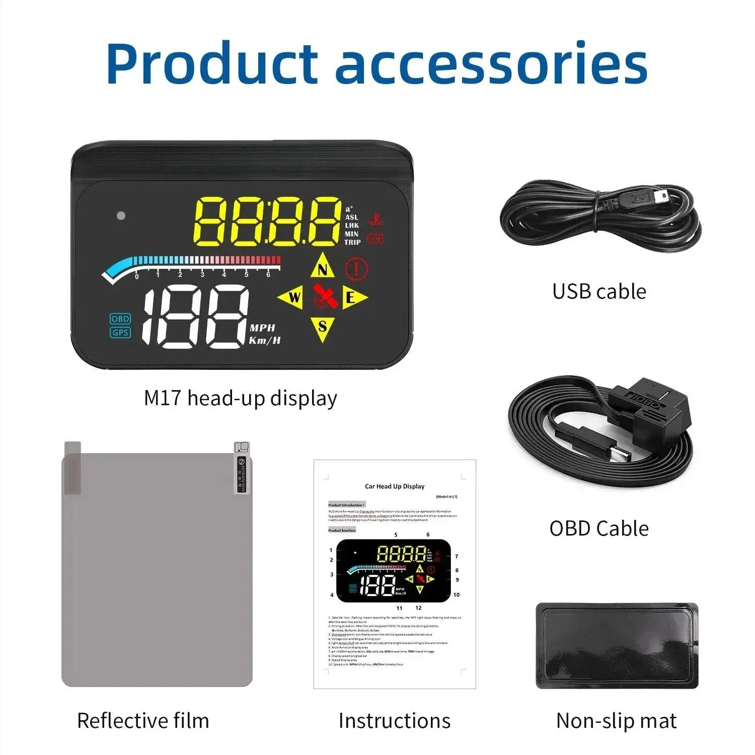 Geyiren HUD Head Up Display For Car Safety And GPS