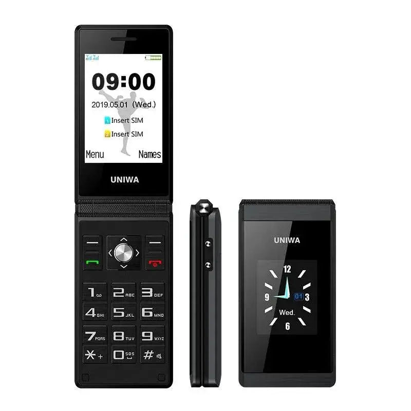 UNIWA X28 Senior Flip Phone Dual SIM FM Radio Big Button