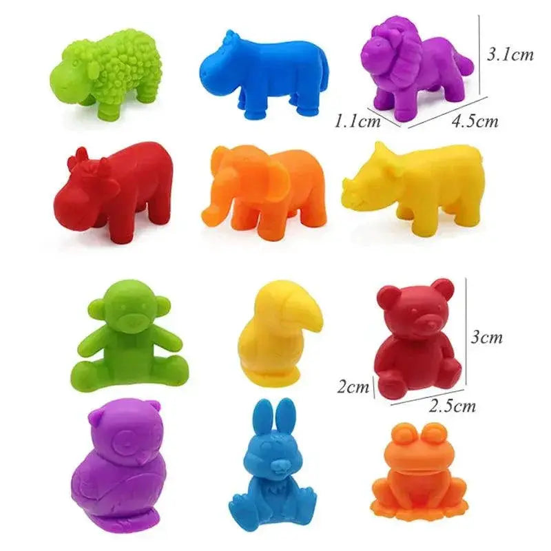 Montessori Rainbow Counting Bear Matching Toy Educational