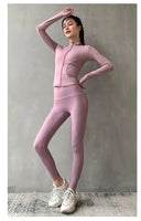 Breathable Womens Zip Sports Jacket Yoga