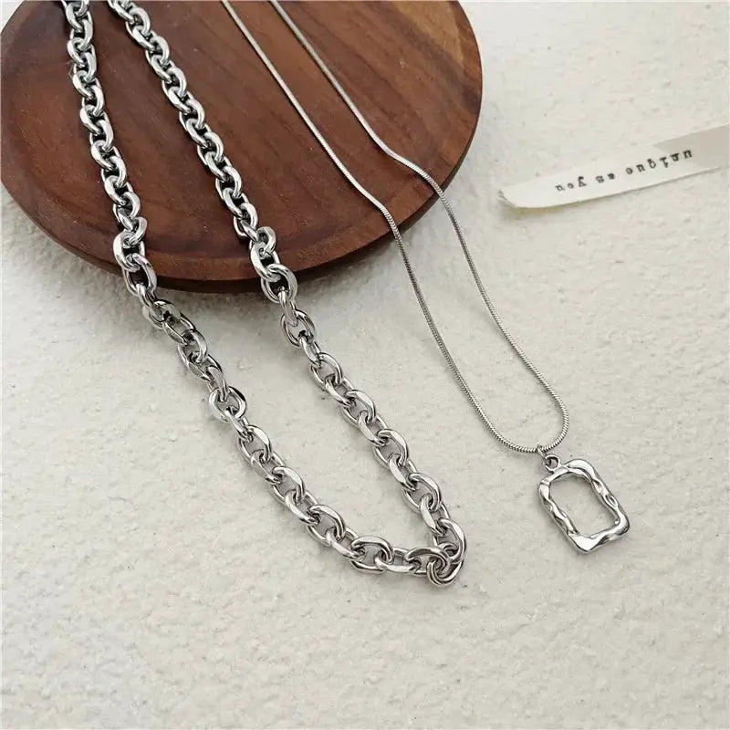 Unisex Multilayer Hip Hop Long Chain Necklace Jewelry