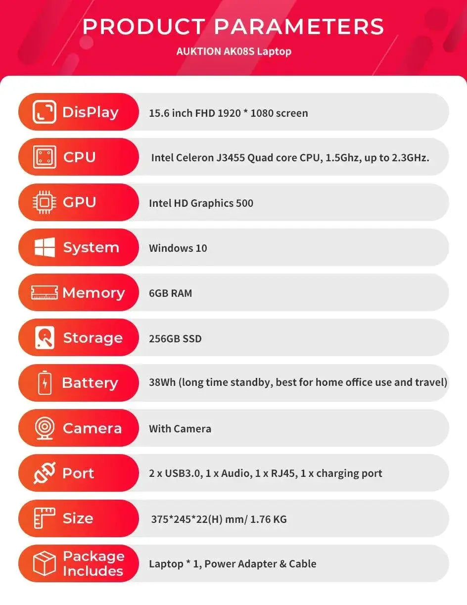 AK08S Laptop Intel Quad Core Ultra Thin Notebook Pro Edition