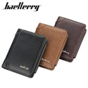 Mens PU Leather Wallet - Zipper Coin Card Holder