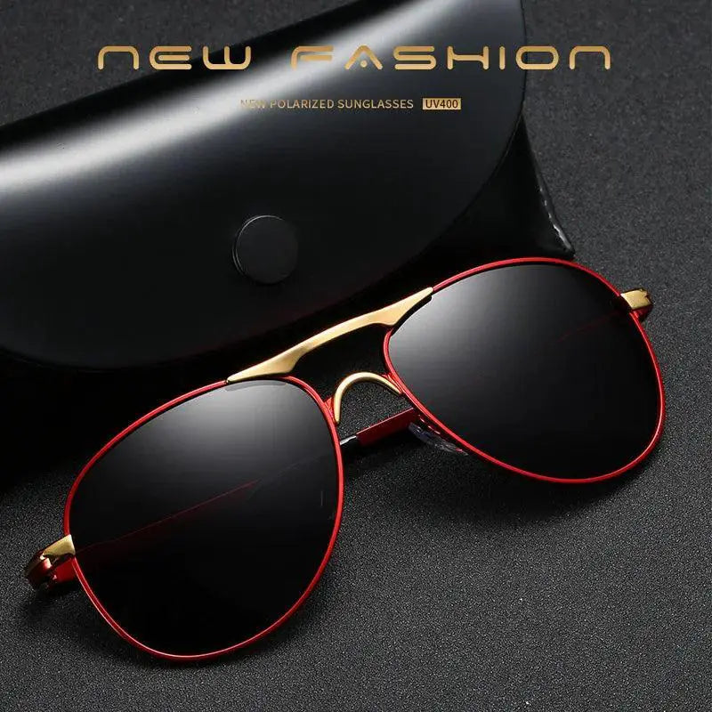 Unisex Luxury Polarized Pilot Sunglasses for Driving Fishing