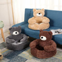 Cozy Bear Hug Dog Bed Winter Warm Plush Cat Mat Nest Sofa