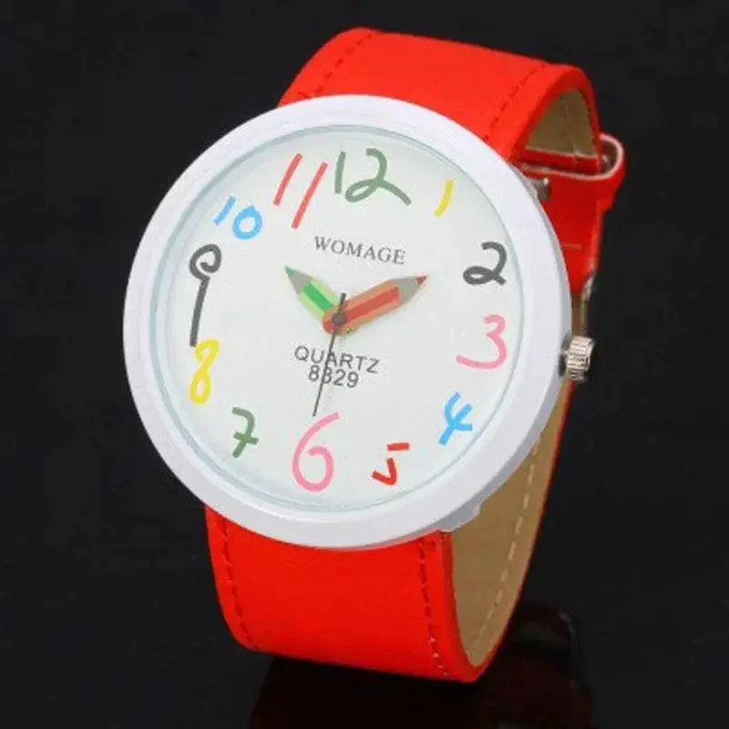 Cartoon Design Girls Wristwatch Multicolor Stainless Steel