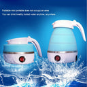 Travel Household Folding Kettle 600ml Portable Silicone Steel