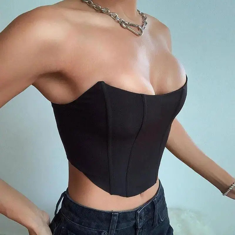 Velvet Off Shoulder Corset Crop Top For Special Occasions