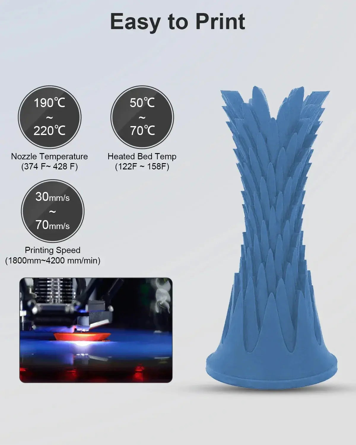 Geeetech Matte Filament PLA 1.75mm 1kg Spool For 3D Printing