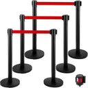 VEVOR 4-6Pcs Queue Security Posts Crowd Control Stanchion Barriers