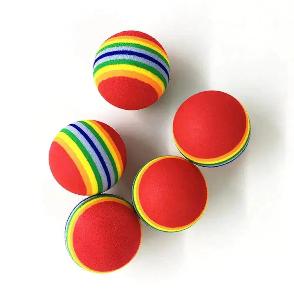 Colorful Interactive Cat Toy Ball for Chewing and Scratching