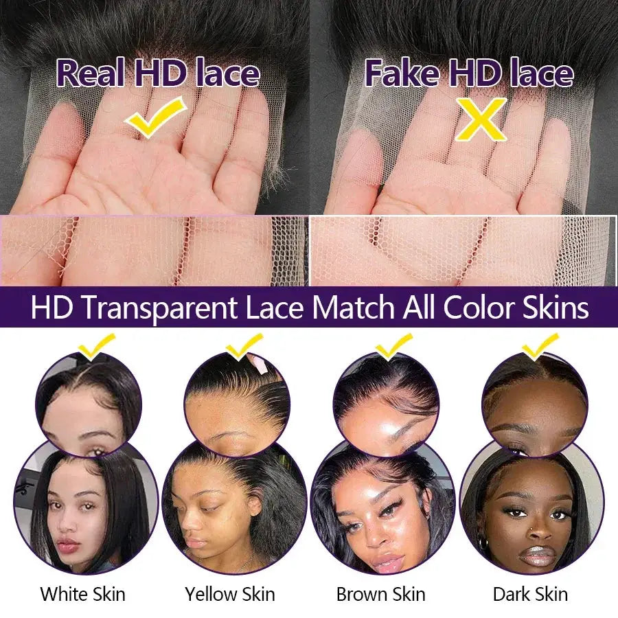 Wow Angel HD Lace 5x5 6x6 Frontal Closure Pre Plucked Hair