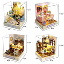 Kids Wooden Dollhouses Kit: Creative Roombox Toy Set