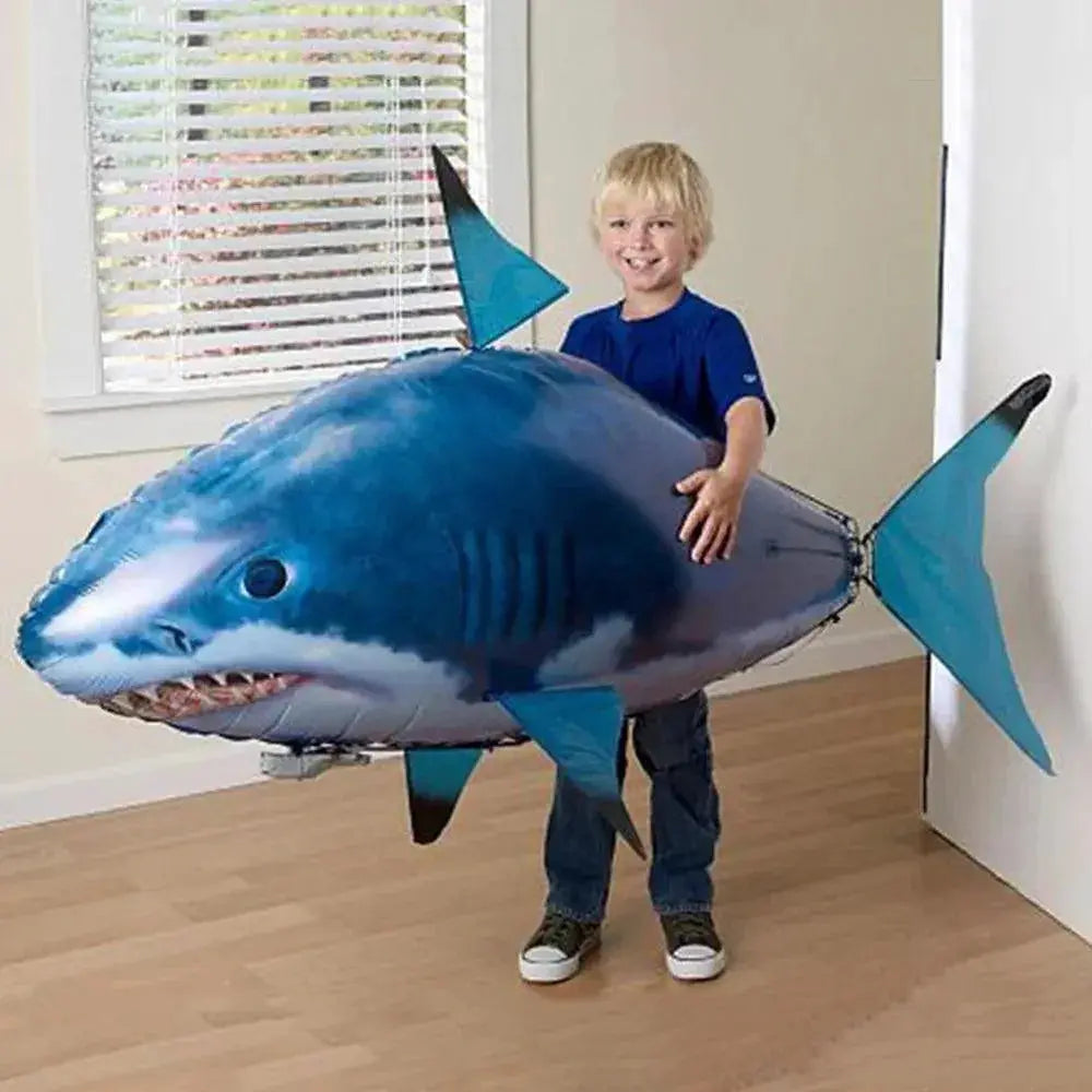 Inflatable Shark And Clown Fish RC Air Swimmers Indoor Fun