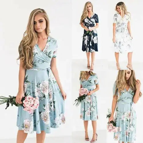 Bohemian Floral Chiffon Sundress For Summer Style Statement