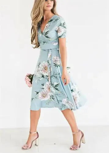 Bohemian Floral Chiffon Sundress For Summer Style Statement