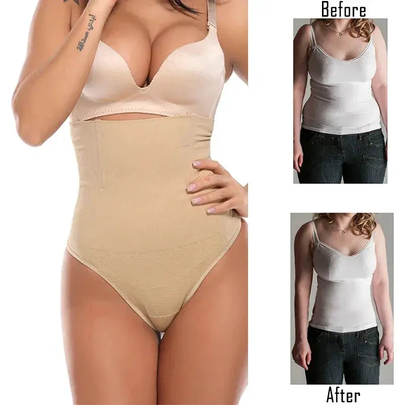 High Waist Thong Shaper Bodysuit for Tummy Control