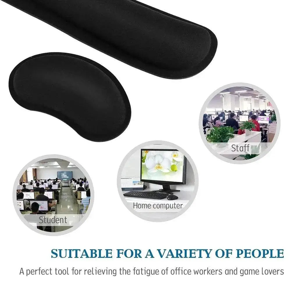 Ergonomic Memory Foam Wrist Rest Set For Office Comfort