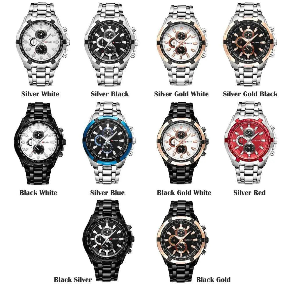 Curren Mens Quartz Watch Stylish Durable Water Resistant