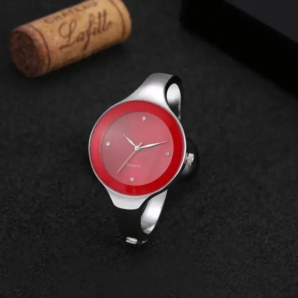 Crystal Bracelet Wristwatch Stainless Steel Timepiece Ladies