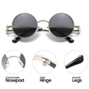 Vintage Steampunk Red Round Sunglasses for Men and Women