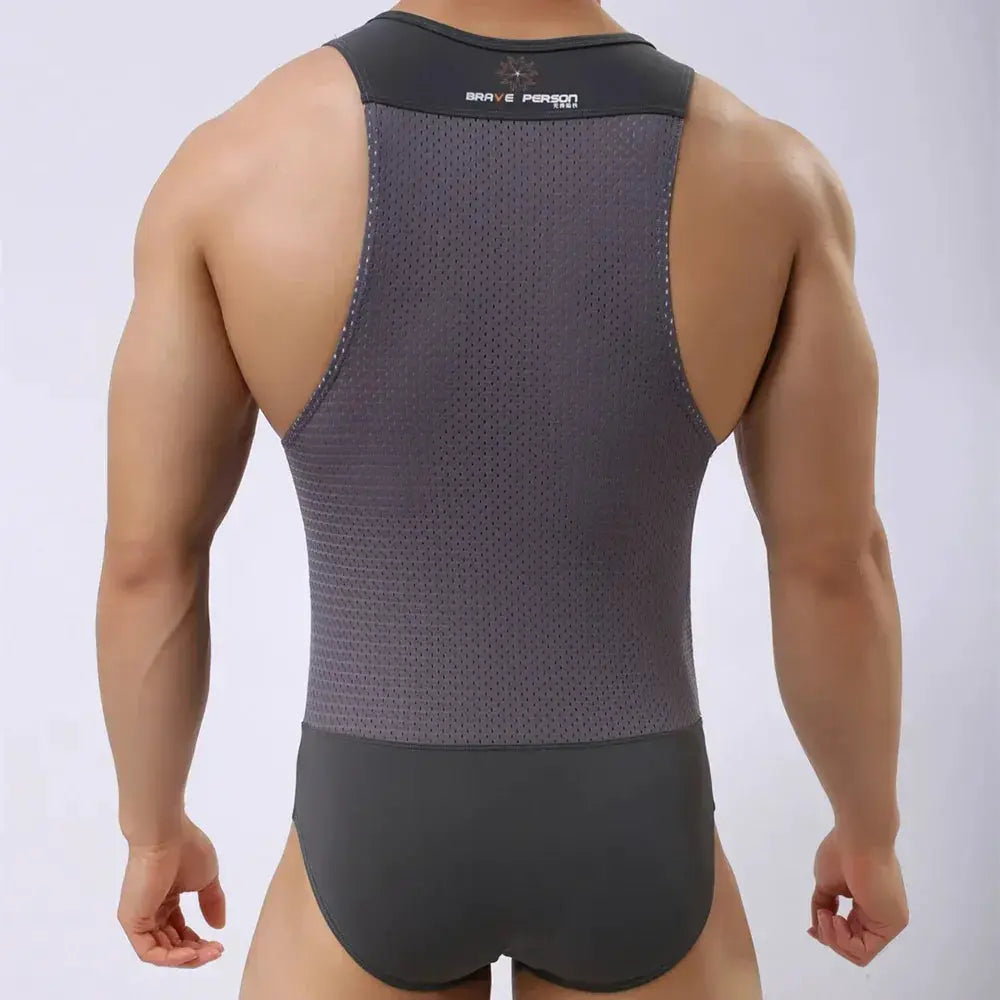 Brave Person Men High Elasticity Bodysuits One Piece Shapers