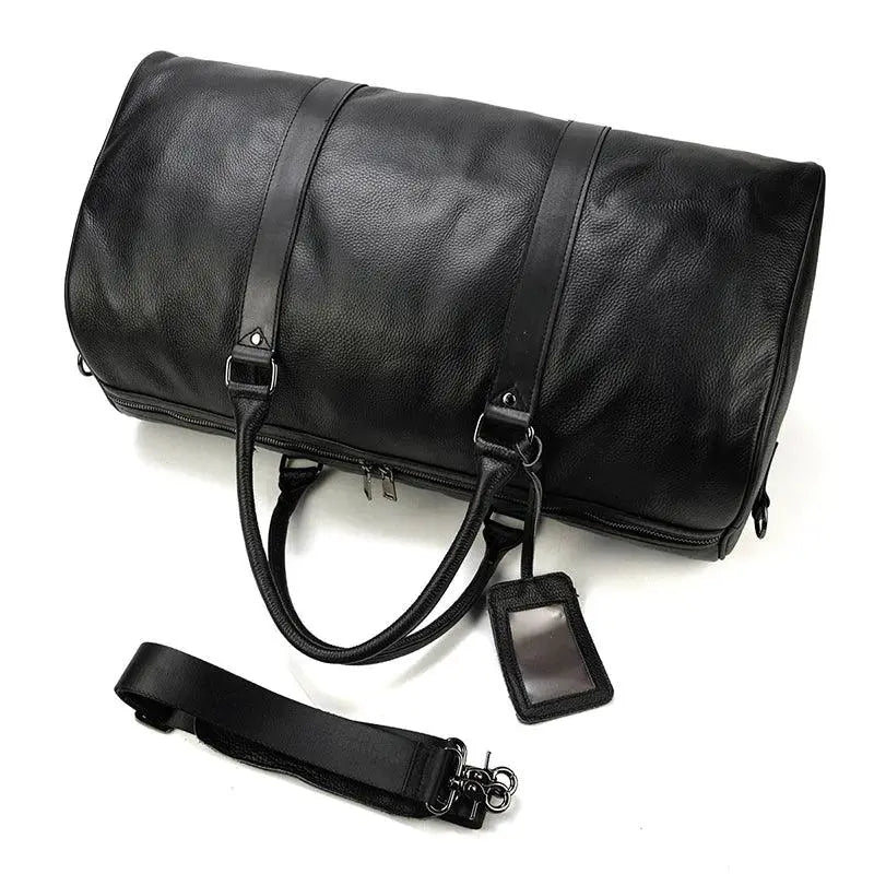 Natural Cowskin Travel Bag Waterproof Leather 55cm - OurLum.com