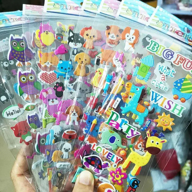 3D Cartoon Puffy Stickers Variety Pack Kids Scrapbook