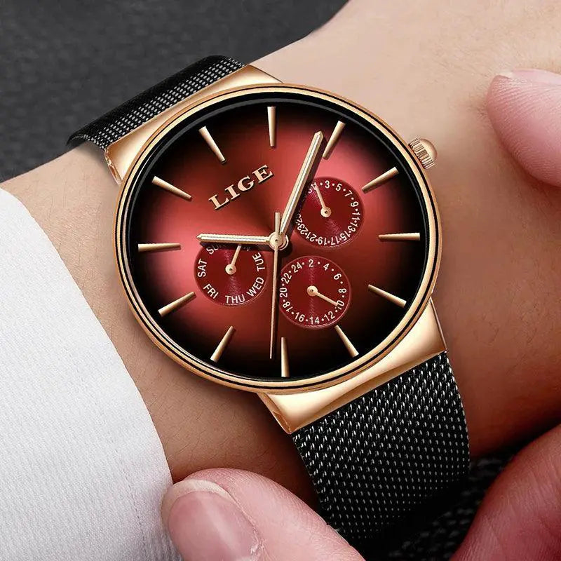 Luxury Mesh Steel Strap Watch For Elegant Everyday Wear