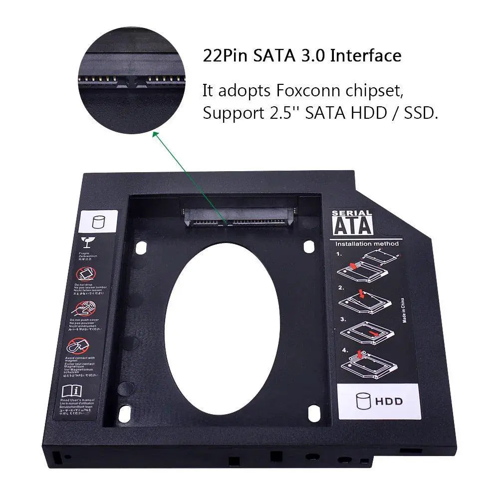 Chipal 2.5 Inch HDD Caddy For Laptop SSD Storage Expansion