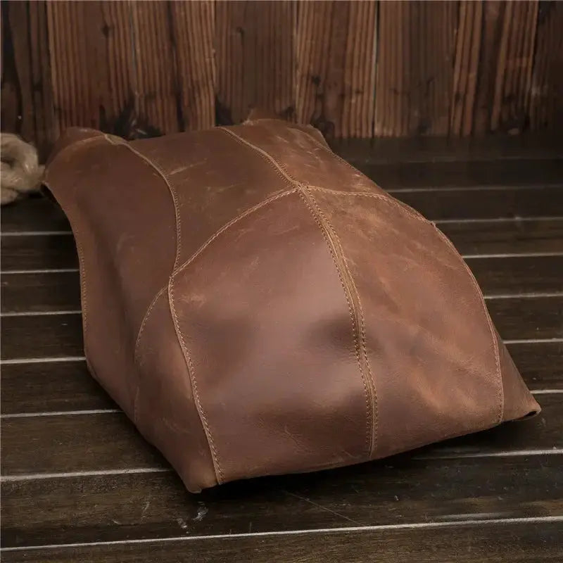 Vintage Leather Business Backpack for Men and Women
