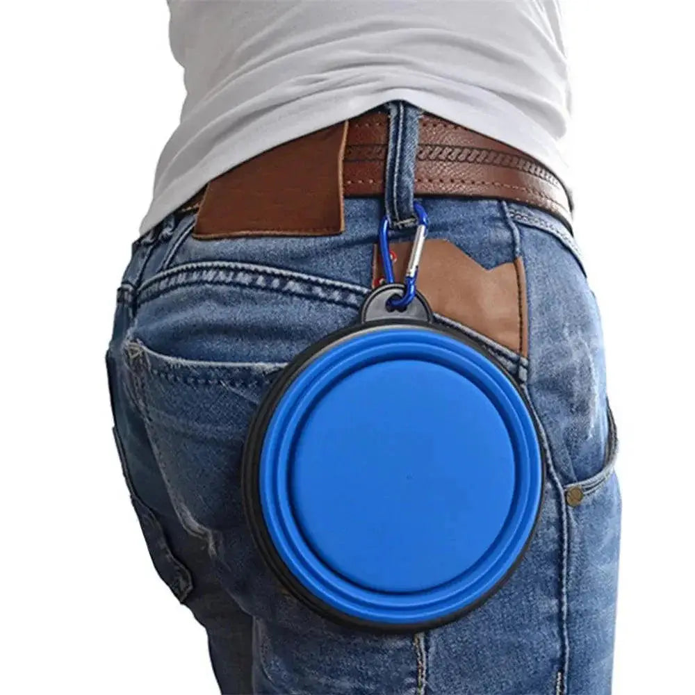 Portable Silicone Dog Bowl Travel Feeding Aid For Pets