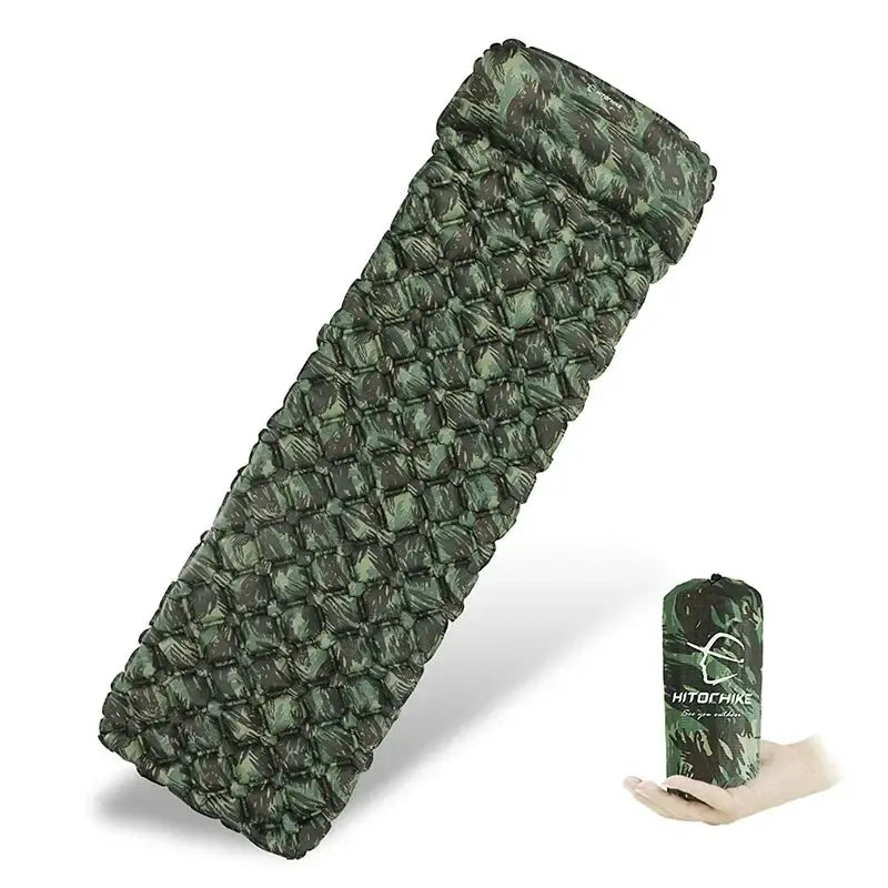 Outdoor Sleeping Pad Inflatable Mattress With Pillows