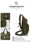 Compact 15L Molle Tactical Backpack for Outdoor Sports