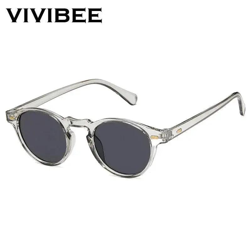 VIVIBEE UV400 Oval Small Sunglasses Unisex for Men Women